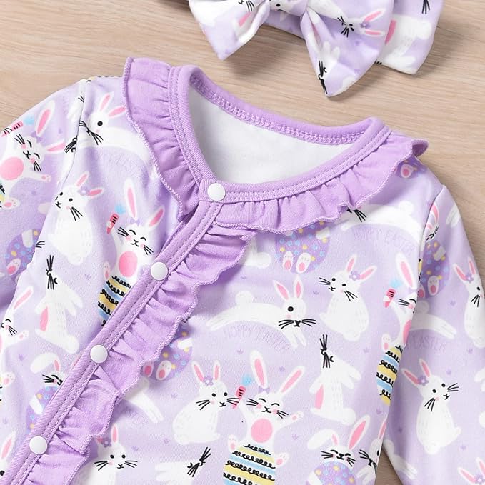 Aalizzwell Baby Girls Romper Outfit Fall Winter Clothes with Accessories