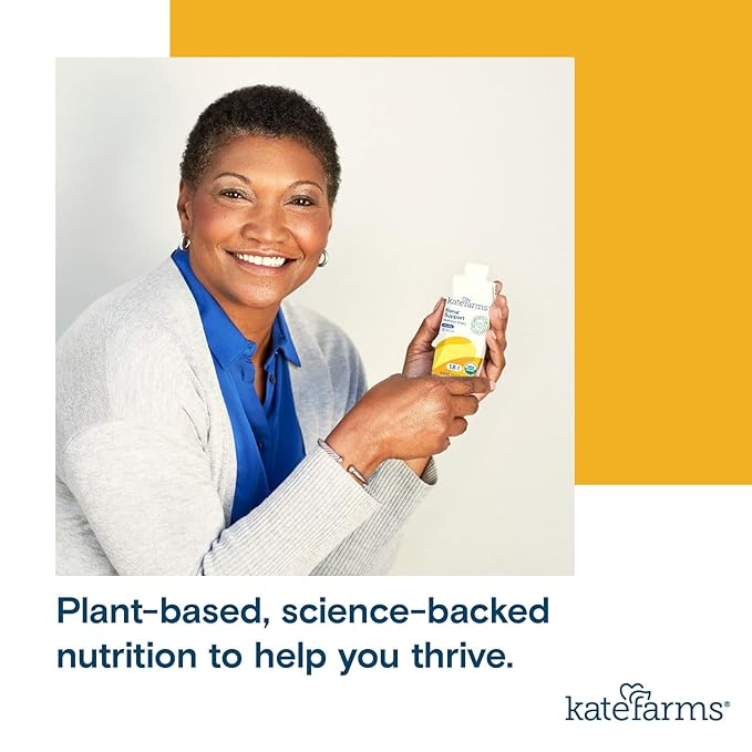 KATE FARMS Organic Plant Based 1.8 Renal Support Shake, Vanilla, 20g Protein, 27 Vitamins and Minerals, Specialized Dialysis Nutrition Support, Gluten Free and Non-GMO 8.45 oz (6 Pack)