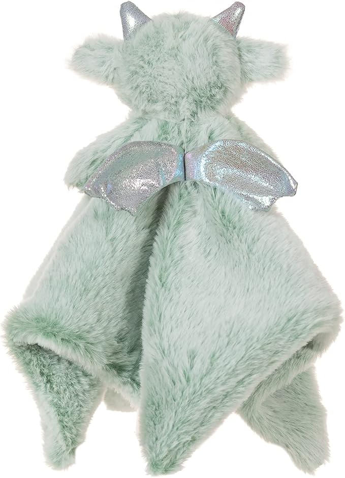 Apricot Lamb Luxury Snuggle Plush Cute Dragon Dinosaur Infant Stuffed Animals Security Blanket Nursery Character Blanket (Green Dragon, 13.8 Inches)