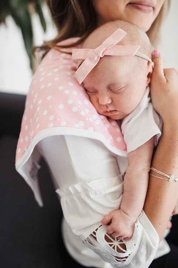 Copper Pearl Premium Baby Burp Cloths - 3-Pack Large Cotton Burp Cloths, Extra Soft Spit Up Rags with 3 Absorbent Layers, Perfect for Baby Girl Gifts (21" x 10" Size, Summer Set)