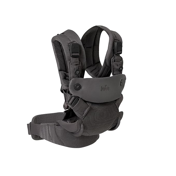 Joie Savvy Air 4-in-1 Mesh Baby Carrier – Breathable, Ergonomic Baby Carrier with 4 Carry Positions, Cooling Mesh Fabric, Padded Straps, and Lumbar Support (Cinder)