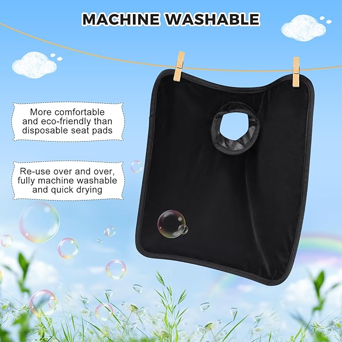 Car Seat Protector for Potty Training, 2 Pack Waterproof CarSeat Liner Toilet Training for Baby Infant Toddler, Dry Seat Piddle Pads Cover for Strollers (Black)