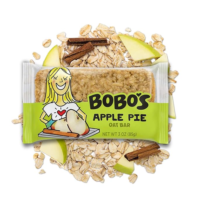 Bobo's Oat Bars, Apple Pie, 3 oz Bar (12 Pack), Gluten Free Whole Grain Snack and Breakfast Bar