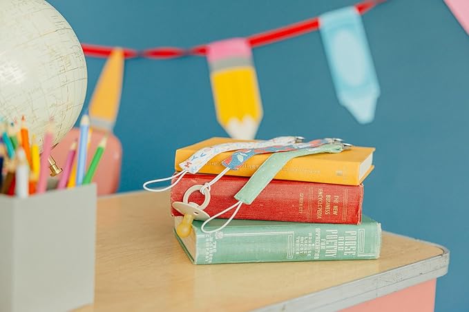 Copper Pearl Pacifier Clip 3-Pack: Premium Knit Binky Clips for Baby Girls and Boys - Stylish Stainless Steel Pacifier Holder Clip - Baby Pacifier Clips for No More Floor Drops - Teacher