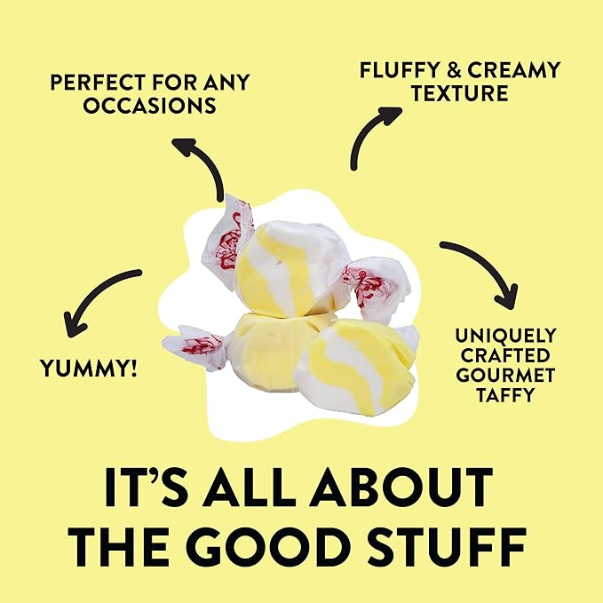 Taffy Town Saltwater Taffy, Buttered Popcorn, 2.5Lb