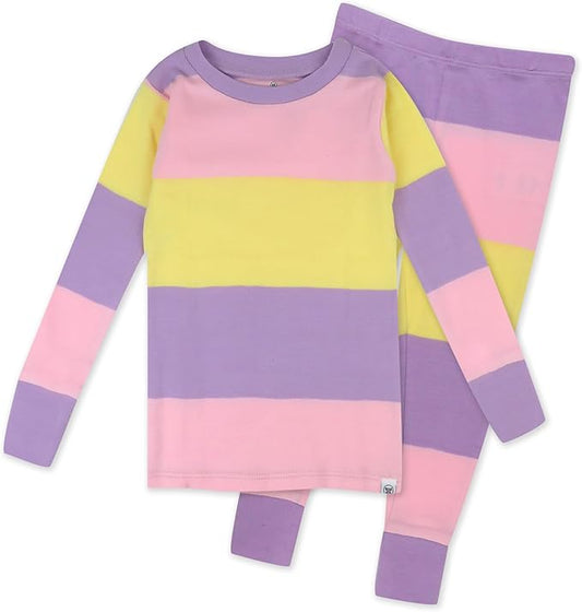 HonestBaby unisex-baby Celebration 2-piece Pajamas Sleepwear Pjs 100% Organic Cotton for Baby, Toddler, Kids