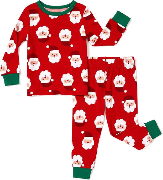 PATPAT Bamboo Viscose Pajama Sets for Toddler Boys & Girls Baby Kids, Ultra-soft Snug fit Pjs Sleepers for Birthday Holiday