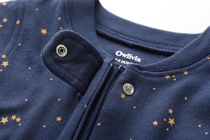 Owlivia Baby Boy Romper, Unisex Short-sleeve Summer Outfit, 100% Organic Cotton Girl One-Piece Jumpsuit