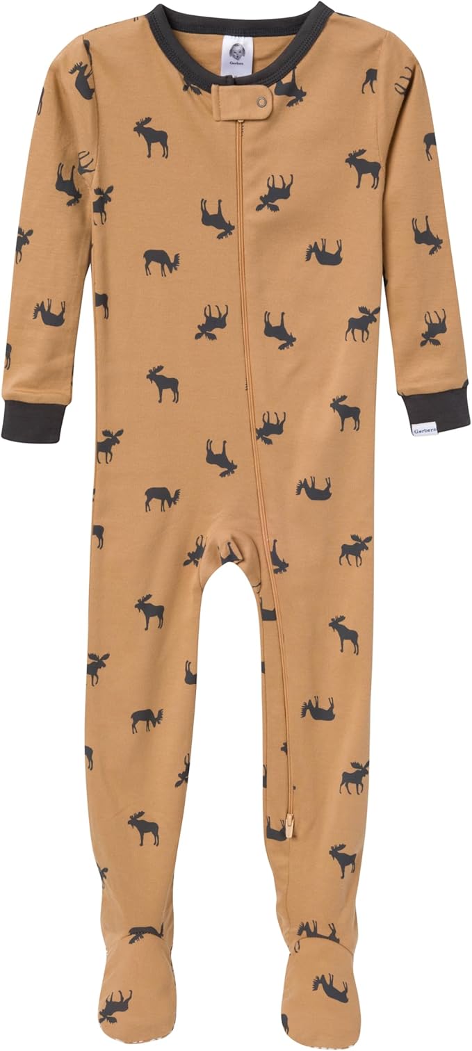 Gerber baby-boys Baby-boys 4-pack Footed Pajamas