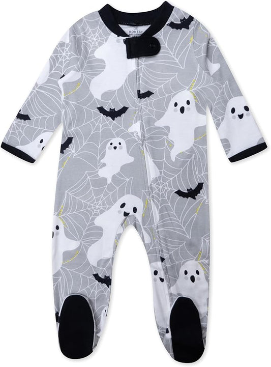 HonestBaby Baby Celebration Sleep & Play Footed One-Piece Pajama Sleeper 100% Organic Cotton