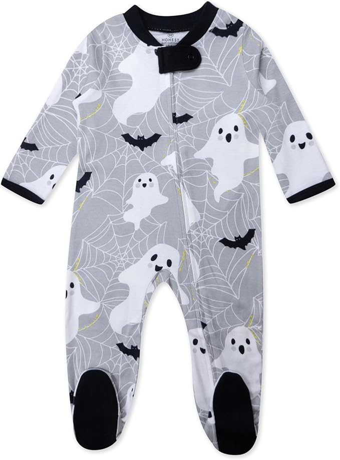 HonestBaby Baby Celebration Sleep & Play Footed One-Piece Pajama Sleeper 100% Organic Cotton