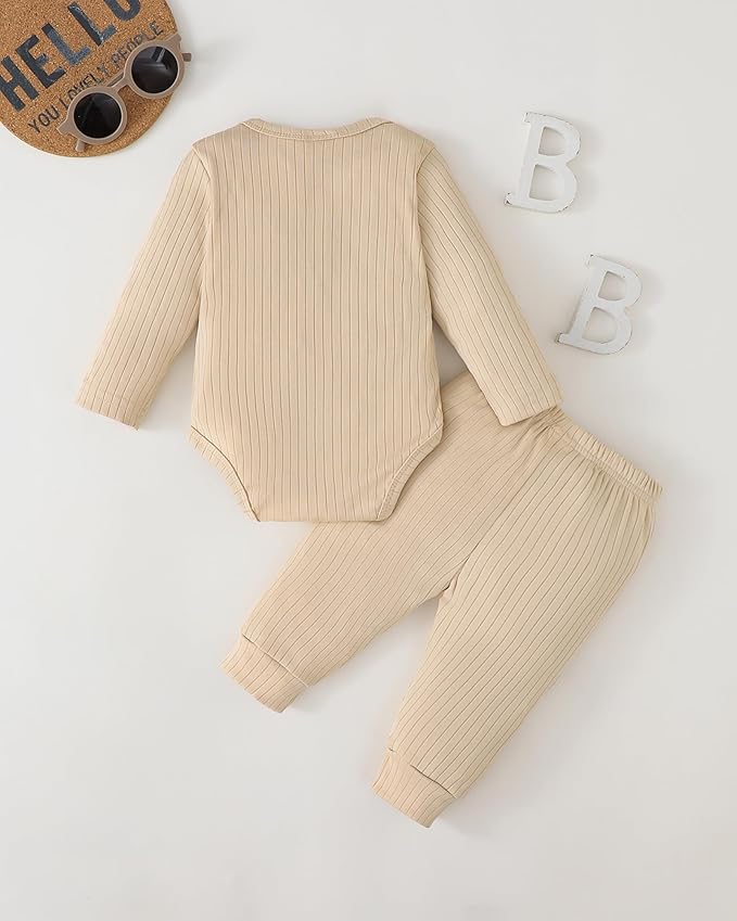 SUNNY PIGGY Baby Boy Clothes Newborn Infant Boys Outfits Romper Hat Pants 3PC Set 0-3 3-6 6-12 12-18 Month Clothing Gift