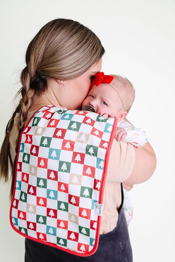 Copper Pearl Baby Burp Cloth Large 21''x10'' Size Premium Absorbent Triple Layer 3-Pack Gift Set Jolly