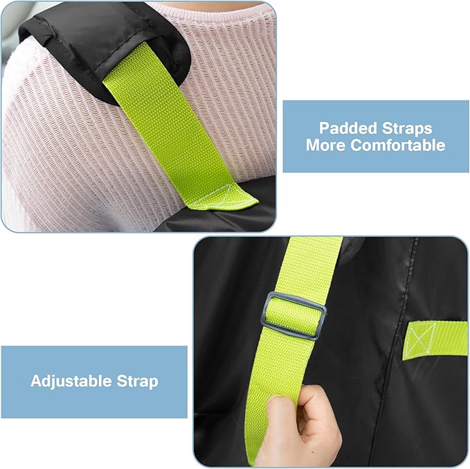 Gate Cheak Stroller Bag for Airplane Travel, Standard or Double Stroller Travel Bag For Airplane, Waterproof Travel Carry Bag, Large Stroller Cover, Black