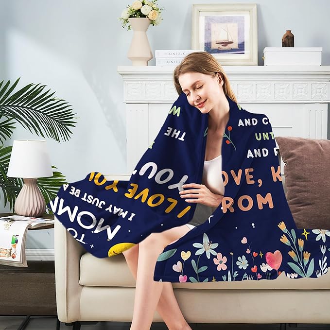 Mom to Be Gifts for Mothers Day, Pregnancy Gifts, First Time Mom Gifts, Promoted to Mom Gifts, Flannel Soft Blankets and Throws for New Mommy 50x60in