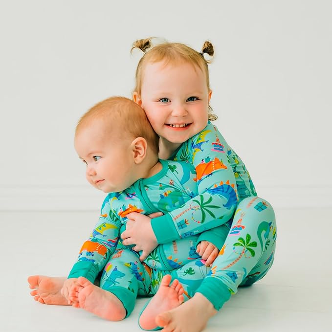 Little Sleepies Two-Piece Pajama Set for Boys & Girls, Soft Viscose from Bamboo Toddler Pajamas for Kids, Family Matching PJs
