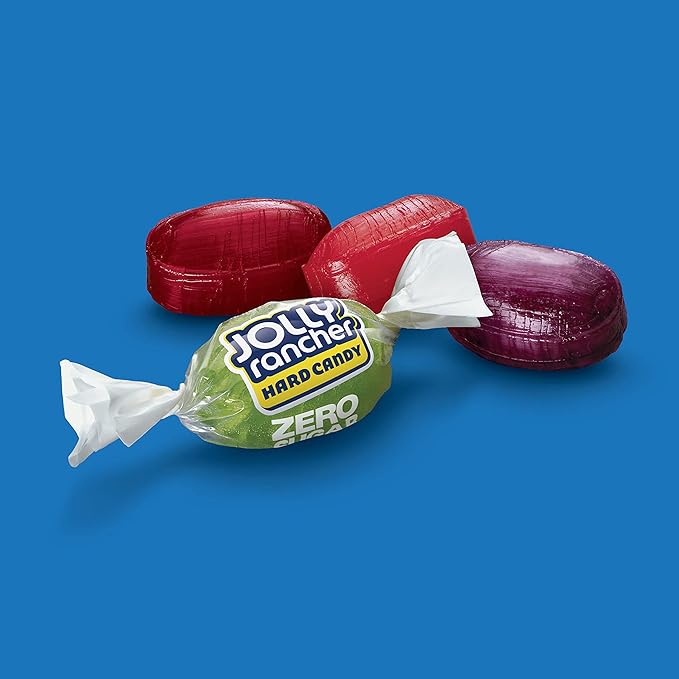 JOLLY RANCHER Zero Sugar Assorted Fruit Flavored Hard Candy Bag, 3.6 oz (Pack of 12)