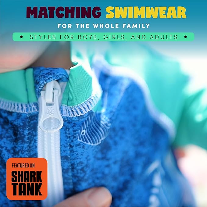 SwimZip Boys' Long-Sleeve UPF 50+ Swimsuit for Baby, Toddler, & Little Boys