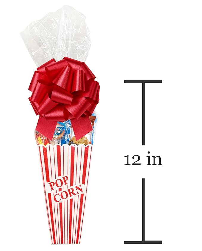 Kids Movie Night Popcorn Bucket – Pre-Filled Snack Basket Candy Bouquet with Popcorn, Candy, Cookies & Surprisel (Movie Night Peanut Butter)