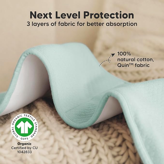 KeaBabies 5-Pack Organic Burp Cloths Baby Girl, Boy - Extra Large, Absorbent Baby Burp Cloths, Soft Burping Cloths for Babies, Newborn Burp Clothes, Cotton Burp Rags,Thick Burp Cloth (Hunter/Quin)