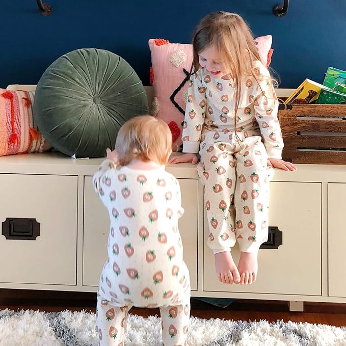 Babysoy Long Sleeve Unisex Lounge Set - Organic 2-Piece PJ Playwear Sets for Baby and Toddler