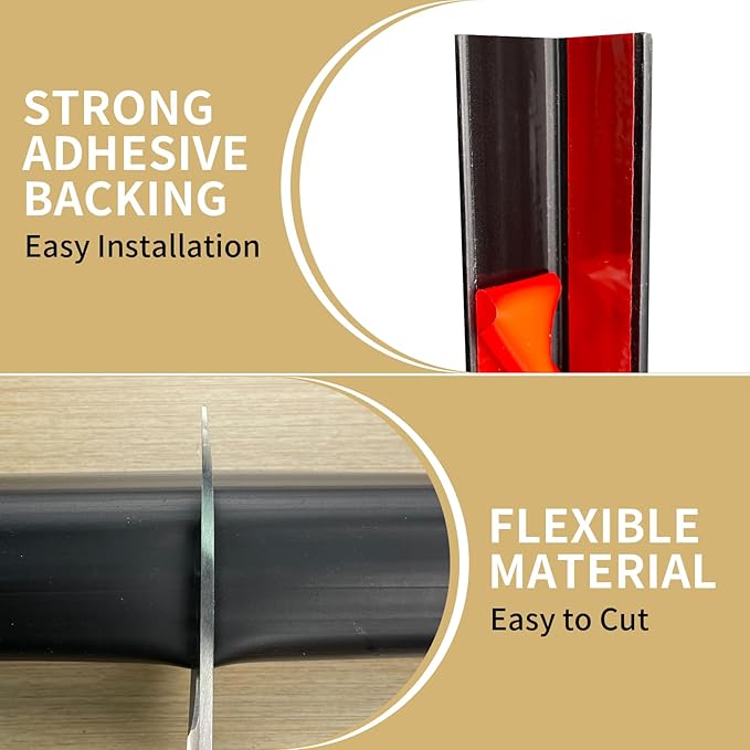 Wall Corner Edge Protector - 1x1x36 inch Baby Proofing Corner Guards, Self-Adhesive Furniture Edge Strips, for Home, Kindergarten, Office, 5 Pack (36" L x 2" W x 2" H, Black, 5)