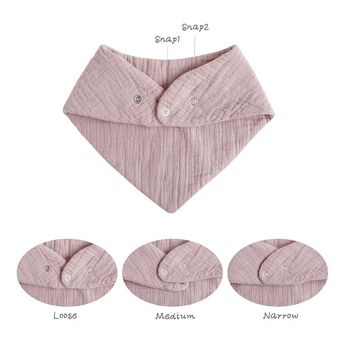 Konssy Muslin Baby Bibs 10 Pack Baby Bandana Drool Bibs 100% Cotton for Unisex Boys and Girls, Soft Absorbent Set for Teething and Drooling