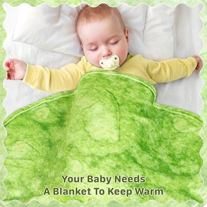 Spinacia Blanket Baby, Newborn Toddler, 285 GSM Soft Flannel Wearable Wrap Blanket Funny Gifts for Baby Shower Boy Girl 0-3 6 9 Months