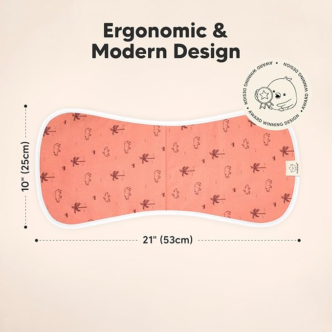 Organic Burp Cloths Baby Boy & Girl - 5-Pack Super Absorbent Cotton Burping Cloths for Babies, Soft & Plush Newborn Spit Up Rags, Infant Towels for Milk Spit Up, Unisex, Large 21" x 10" (Wildscape)