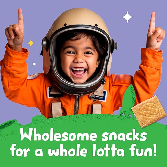 Get'ems! from Gerber, Snacks for Kids, Parmesan Space Crackers, Made with Real Veggies & Fruits, Iron & Vitamin E - 4 pack