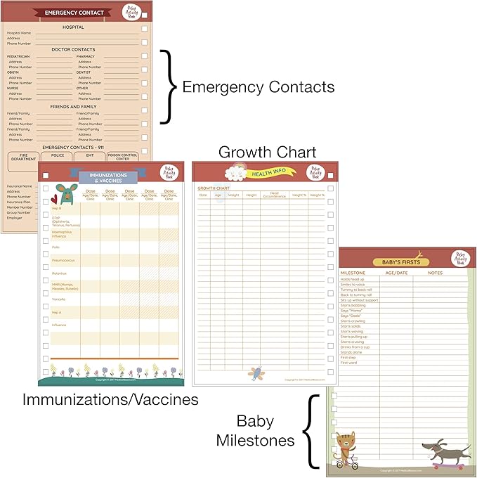 Baby Tracking Journal (Girl Edition) - HARDCOVER Baby Diary for Newborns, Daily Activity Log, Developmental Milestones, Immunization Schedule, Health Record, Emergency Contacts, and More! - Made by Doctors for