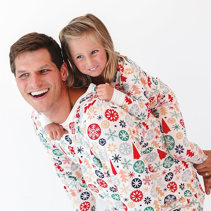 Little Sleepies Two-Piece Pajama Set for Boys & Girls, Soft Viscose from Bamboo Toddler Pajamas for Kids, Family Matching PJs