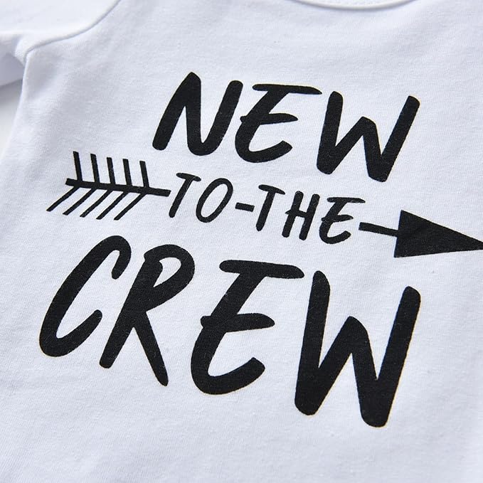 KuKitty Newborn Infant Baby Boy Clothes Long Sleeve Romper + Pants + Hat 3PCS Outfits Set