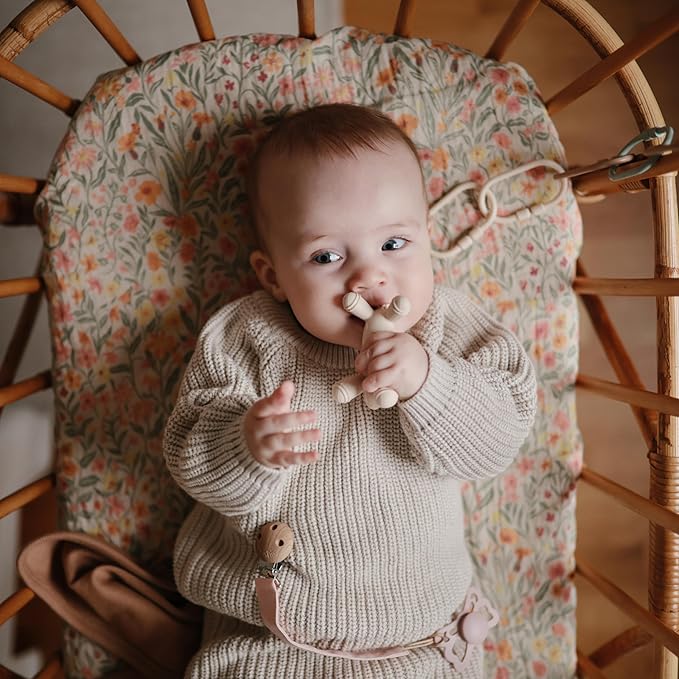 mushie Silicone Baby Teether Toy | Lamb Figurine Teether