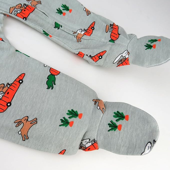 HonestBaby Baby Celebration Sleep & Play Footed One-Piece Pajama Sleeper 100% Organic Cotton