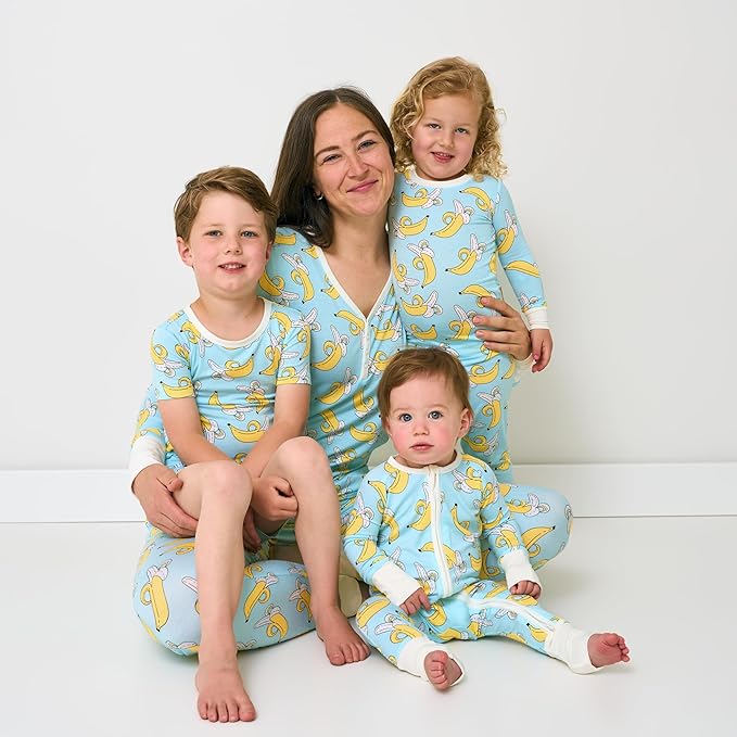 Little Sleepies Two-Piece Pajama Set for Boys & Girls, Soft Viscose from Bamboo Toddler Pajamas for Kids, Family Matching PJs