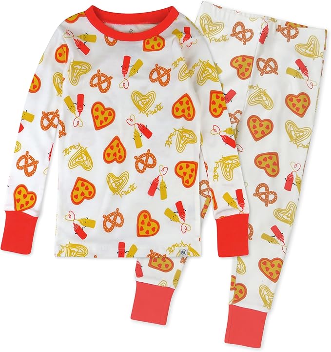 HonestBaby unisex-baby Celebration 2-piece Pajamas Sleepwear Pjs 100% Organic Cotton for Baby, Toddler, Kids