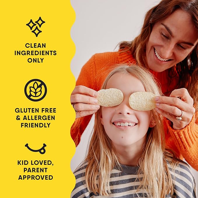 The Good Crisp Company, Aged White Cheddar, Gluten Free Potato Chips (5.6 Ounce Canisters, Pack of 8), Non-GMO, Allergen Friendly, Potato Chip Snack Pack, Gluten Free Snacks