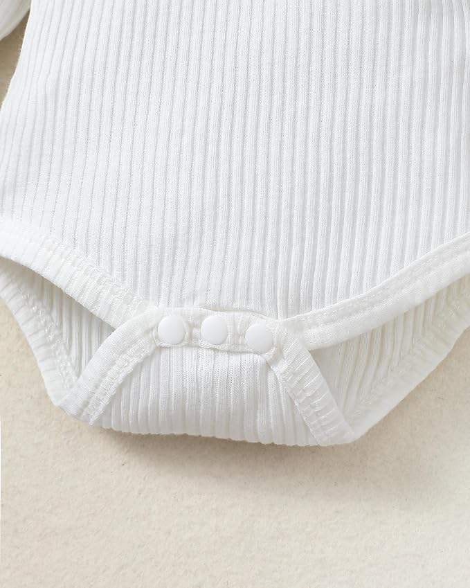 Renotemy Newborn Baby Girl Clothes Outfits Infant Romper Ruffle Floral Pants Cute Toddler Baby Girl Clothes Set