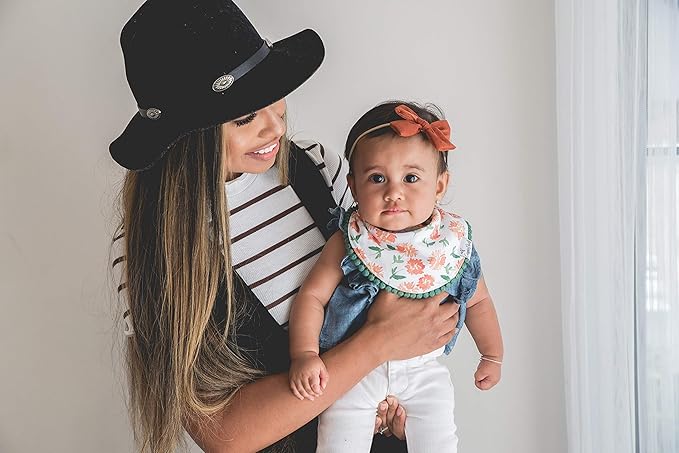 Copper Pearl Baby Bandana Drool Bibs for Drooling and Teething 2-Pack Fashion Bibs Gift Set for Girls “Hazel