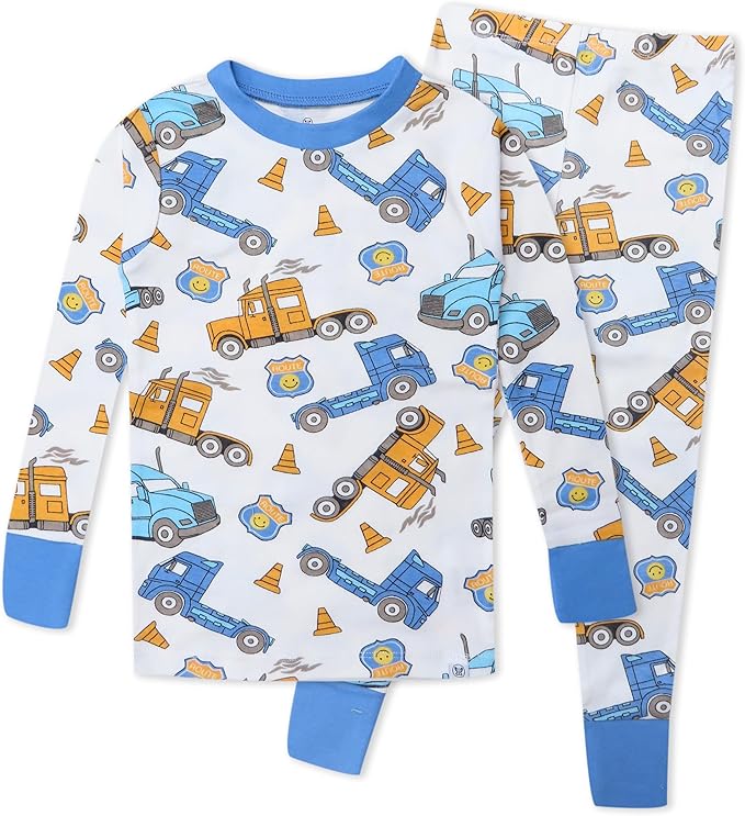 HonestBaby 2-Piece Pajamas Sleepwear Pjs 100% Organic Cotton for Baby, Toddler, Kids, Boy