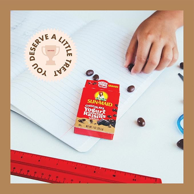 Sun-Maid Vanilla & Chocolate Yogurt Coated Raisins Variety Pack - (36 Pack) 0.5 oz Mini Snack-Size Bag - Yogurt Covered Dried Fruit for Lunches and Back to School Snacks (Amazon Exclusive)