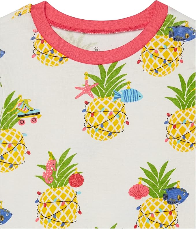 HonestBaby 4 Piece Pajamas Sleepwear Pjs 100% Organic Cotton for Infant Baby and Toddler Boys, Girls, Unisex