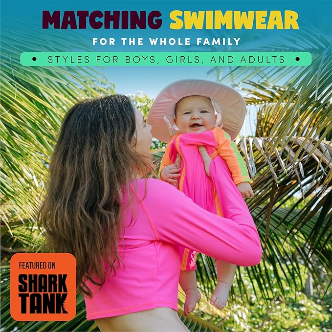 SwimZip Boys' Long-Sleeve UPF 50+ Swimsuit for Baby, Toddler, & Little Boys