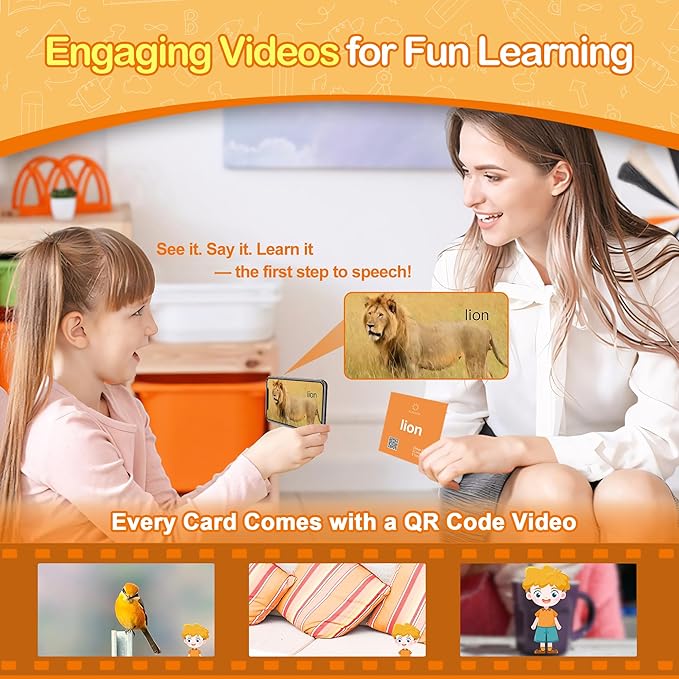 80 Nouns Flash Cards for Toddlers 2-3, Key Vocabulary Flashcards, Sturdy & Durable Realistic Picture Cards for Speech Therapy, Autism Flash Cards for ABA Therapy and Special Education