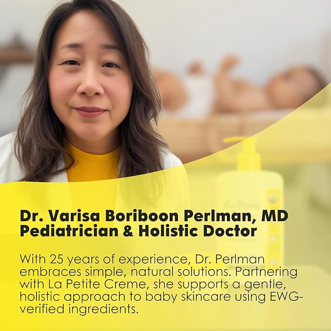 La Petite Creme Premium French Diapering Gift Set: Includes Organic Diapering Lotion (8 oz), Travel-size Liniment Baby Lotion (2 oz), 1 Travel-size Diaper Balm (1 oz), 50 Disposable Cotton Pads