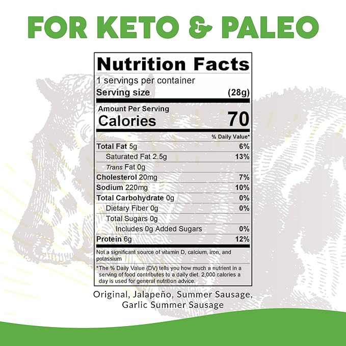 Paleovalley 100% Grass Fed Beef Sticks - Delicious Gluten Free Beef Snack - High Protein Keto Friendly, 40 Count Variety Pack