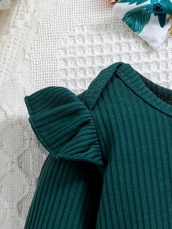 Baby Girl Clothes Newborn Infant Outfits Cute Summer Clothes Spring Romper Set+Hat+Headband