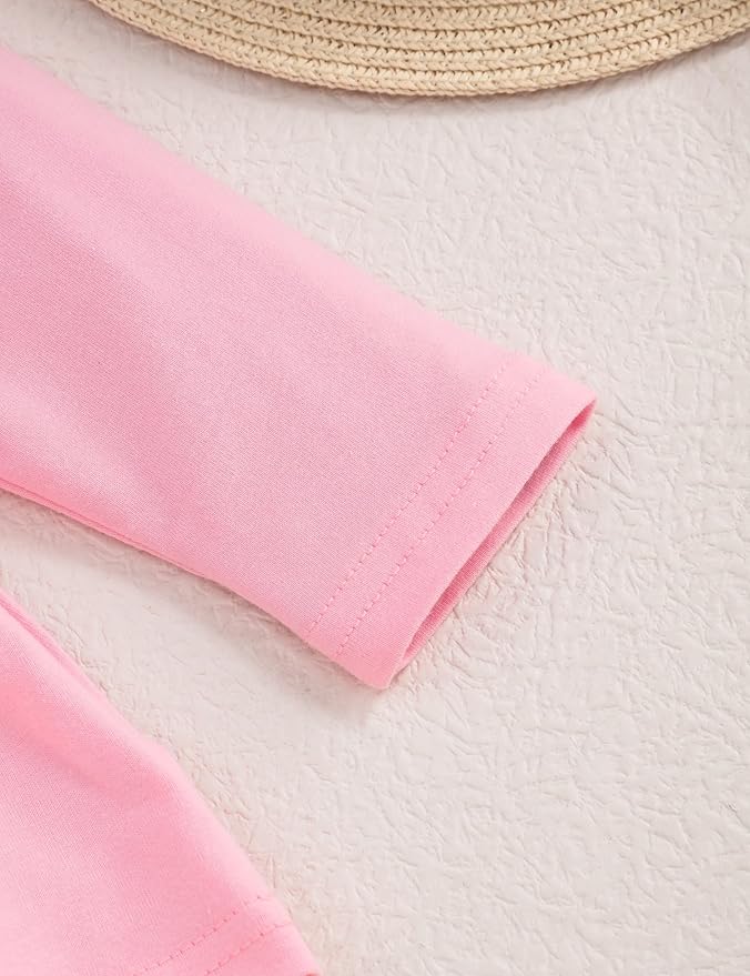 oklady Toddler Baby Girl Clothes Solid Color Ruffle Tops Floral Pants with Headband Fall Winter Cute Girl Outfits