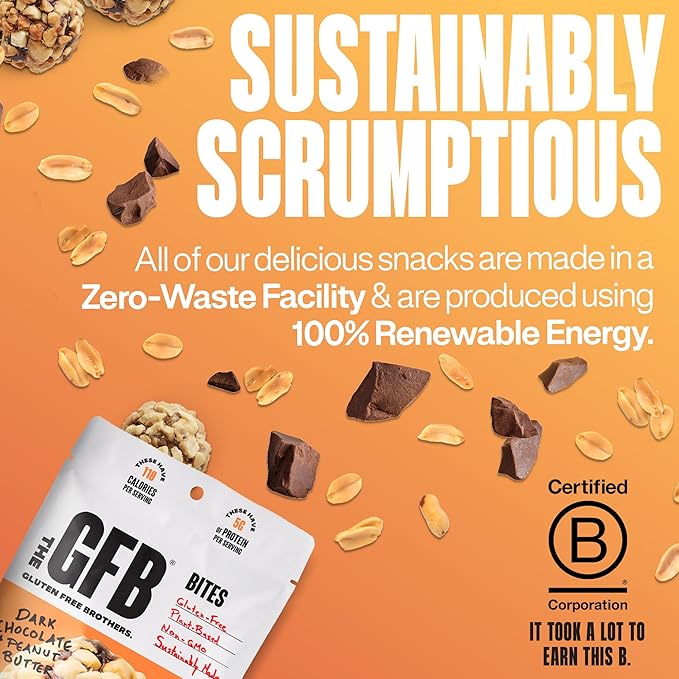 The GFB Variety Pack Protein Bites - Gluten Free, Plant Based, Non GMO, Sustainably Made – Ridiculously Tasty, Healthy, Vegan, Protein Energy Balls, 4 oz (4 Count)